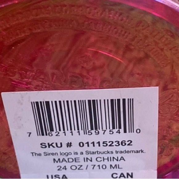 Starbucks pink Iridescent Venti Straw Cup - Picture 5 of 5